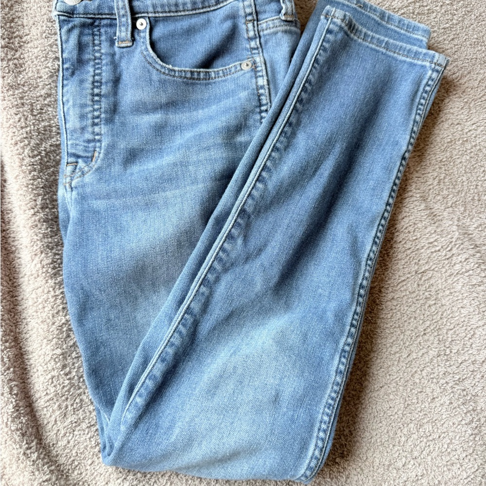 Madewell 10” High Rise Skinny Crop Jean Size 25 Light Denim Wash